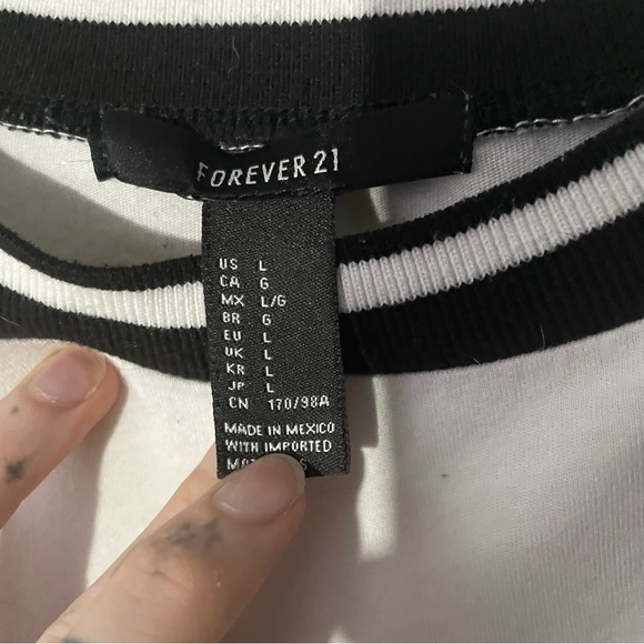 Forever 21 cropped ringer tee - Picture 3 of 3